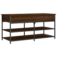 vidaXL Skobänk brun ek 100x42,5x50 cm konstruerat trä