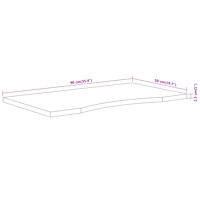 vidaXL Bordsskiva 90x50x2,5 cm rektangulär massivt akaciaträ