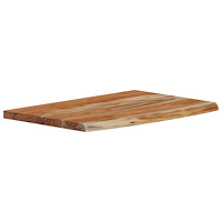 vidaXL Vägghylla 50x30x2,5 cm rektangulär massiv akacia ojämn kant
