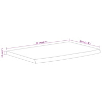 vidaXL Vägghylla 50x30x2,5 cm rektangulär massiv akacia ojämn kant