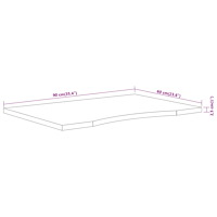 vidaXL Bordsskiva 90x60x2,5 cm rektangulär massiv akacia