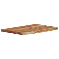 vidaXL Vägghylla 70x40x3,8 cm rektangulär massiv akacia ojämn kant