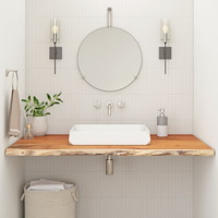vidaXL Bänkskiva för badrum 120x60x3,8 cm rektangulär massiv akacia