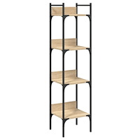 vidaXL Bokhylla 4 hyllplan sonoma-ek 35x30x138,5 cm konstruerat trä