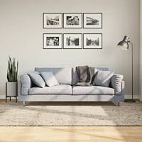 vidaXL Matta ISTAN långluggad glansig beige 160x230 cm
