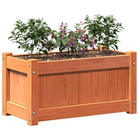 vidaXL Odlingslåda vaxbrun 60x31x31 cm massiv furu