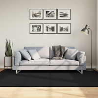 vidaXL Mjuk matta HUARTE med kort lugg tvättbar svart 160x230 cm
