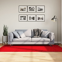 vidaXL Mjuk matta HUARTE med kort lugg tvättbar röd 100x200 cm