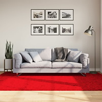 vidaXL Mjuk matta HUARTE med kort lugg tvättbar röd 160x230 cm