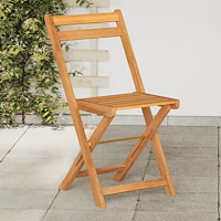 vidaXL Hopfällbara caféstolar 6 st massiv teak