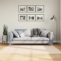 vidaXL Mjuk matta HUARTE med kort lugg tvättbar beige 160x160 cm
