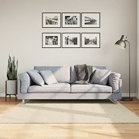 vidaXL Mjuk matta HUARTE med kort lugg tvättbar gräddvit 160x160 cm