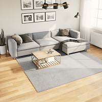 vidaXL Mjuk matta HUARTE med kort lugg tvättbar grå 240x240 cm