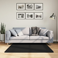 vidaXL Mjuk matta HUARTE med kort lugg tvättbar svart 120x120 cm