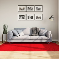vidaXL Mjuk matta HUARTE med kort lugg tvättbar röd 140x200 cm