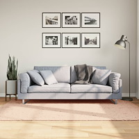 vidaXL Mjuk matta HUARTE med kort lugg tvättbar rosa 140x200 cm