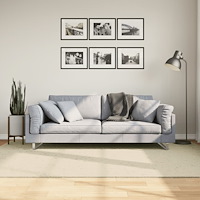 vidaXL Mjuk matta HUARTE med kort lugg tvättbar gräddvit 160x230 cm
