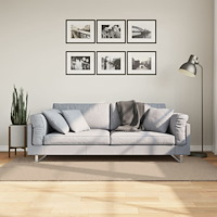 vidaXL Mjuk matta HUARTE med kort lugg tvättbar sandbeige 100x200 cm