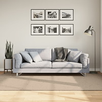 vidaXL Mjuk matta HUARTE med kort lugg tvättbar sandbeige 160x230 cm