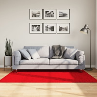 vidaXL Mjuk matta HUARTE med kort lugg tvättbar röd 120x170 cm