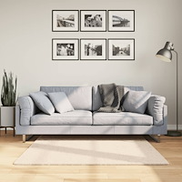 vidaXL Mjuk matta HUARTE med kort lugg tvättbar beige 120x120 cm