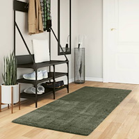 vidaXL Mjuk matta HUARTE med kort lugg tvättbar skogsgrön 80x200 cm