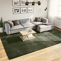 vidaXL Mjuk matta HUARTE med kort lugg tvättbar skogsgrön 240x340 cm