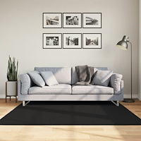 vidaXL Mjuk matta HUARTE med kort lugg tvättbar svart 160x160 cm