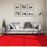vidaXL Mjuk matta HUARTE med kort lugg tvättbar röd 200x200 cm