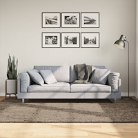 vidaXL Matta ISTAN långluggad glansig grå 160x230 cm