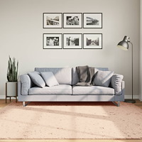 vidaXL Mjuk matta HUARTE med kort lugg tvättbar rosa 200x200 cm