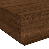 vidaXL Soffbord med LED brun ek 80x80x31 cm