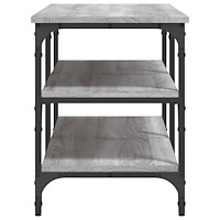 vidaXL Skobänk grå sonoma 100x38,5x49 cm konstruerat trä