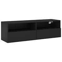 vidaXL Väggmonterad tv-bänk svart 100x30x30 cm konstruerat trä