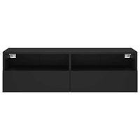 vidaXL Väggmonterad tv-bänk svart 100x30x30 cm konstruerat trä
