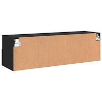vidaXL Väggmonterad tv-bänk svart 100x30x30 cm konstruerat trä