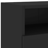 vidaXL Väggmonterad tv-bänk svart 100x30x30 cm konstruerat trä