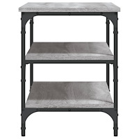 vidaXL Skobänk grå sonoma 70x38,5x49 cm konstruerat trä