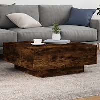 vidaXL Soffbord rökfärgad ek 80x80x31 cm konstruerat trä