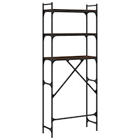 vidaXL Tvättmaskinhylla brun ek 67x25x163 cm konstruerat trä