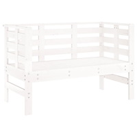vidaXL Trädgårdsbänk vit 111,5x53x71 cm massiv furu