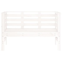 vidaXL Trädgårdsbänk vit 111,5x53x71 cm massiv furu
