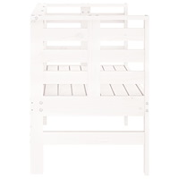 vidaXL Trädgårdsbänk vit 111,5x53x71 cm massiv furu