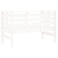 vidaXL Trädgårdsbänk vit 111,5x53x71 cm massiv furu