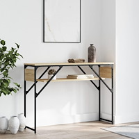 vidaXL Avlastningsbord med hylla sonoma-ek 105x30x75cm konstruerat trä