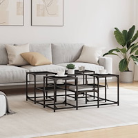 vidaXL Soffbord svart 91x91x40 cm konstruerat trä