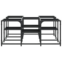 vidaXL Soffbord svart 91x91x40 cm konstruerat trä