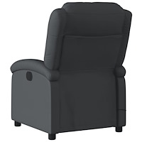 vidaXL Elektrisk massagefåtölj svart äkta läder
