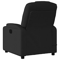 vidaXL Elektrisk massagefåtölj med uppresningshjälp svart tyg