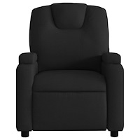 vidaXL Elektrisk massagefåtölj med uppresningshjälp svart tyg